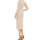 Mac Duggal - Sequin Long Puff Sleeve Cocktail Midi