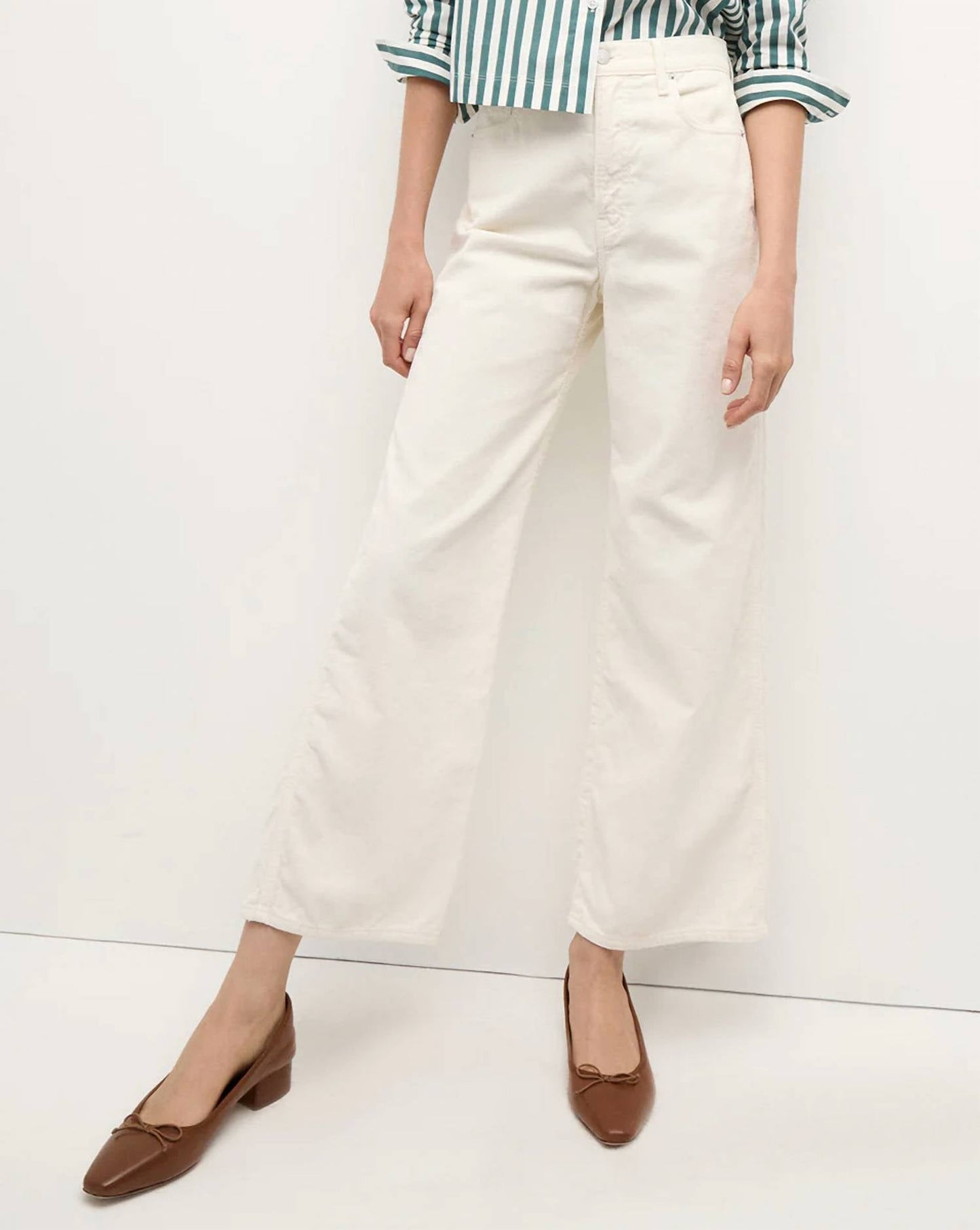 Veronica Beard - Taylor Corduroy Cropped High Rise Wide