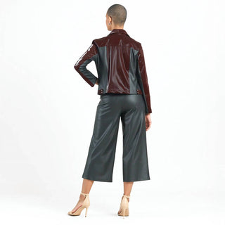 Clara Sun Woo - Vinyl/Liquid Leather Mixed Media Zip Jacket