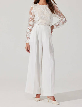 Astr - Bryne Floral Appliqué Top