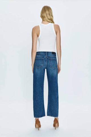 Pistola - Lexi Mid Rise Bowed Straight Jeans