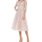 Mac Duggal - Sheer Neckline Illusion Sleeve Dress