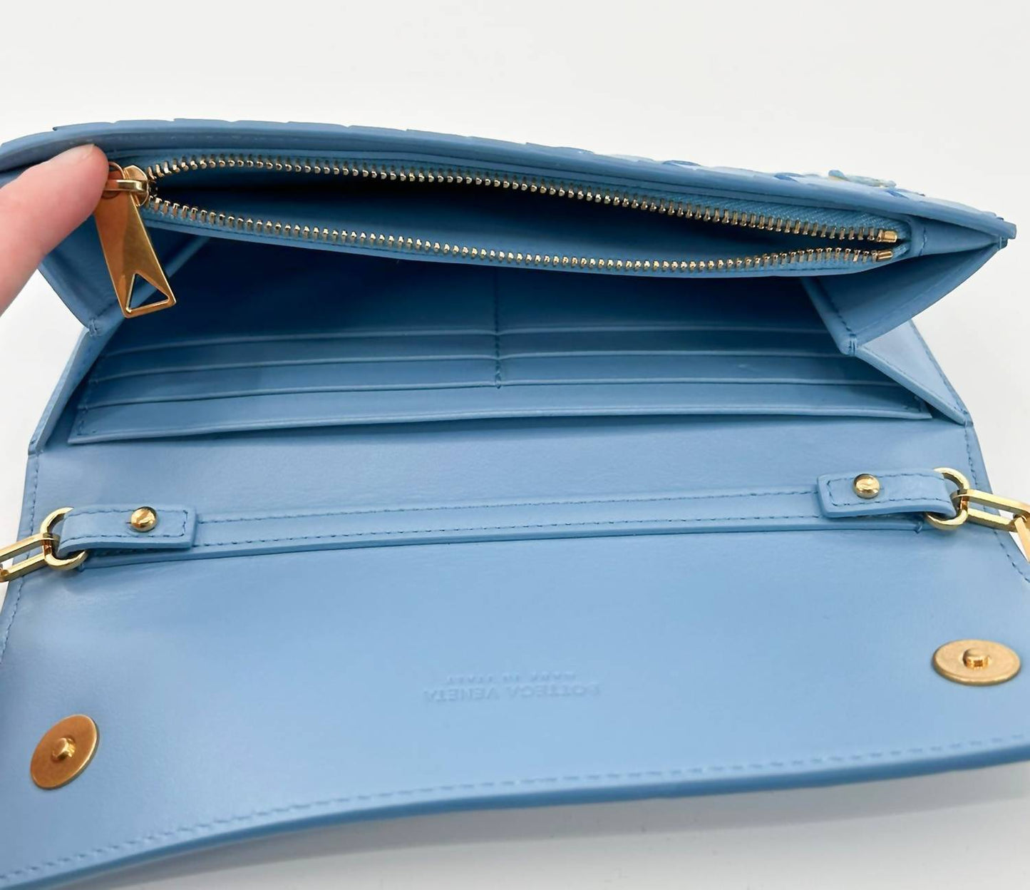 Bottega Veneta - Women's Intrecciato Leather Chain Wallet