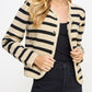 61 Jane - Women's Striped Knit Cardigan