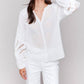 Charlie B - Cotton Button-front Blouse With Embroidery