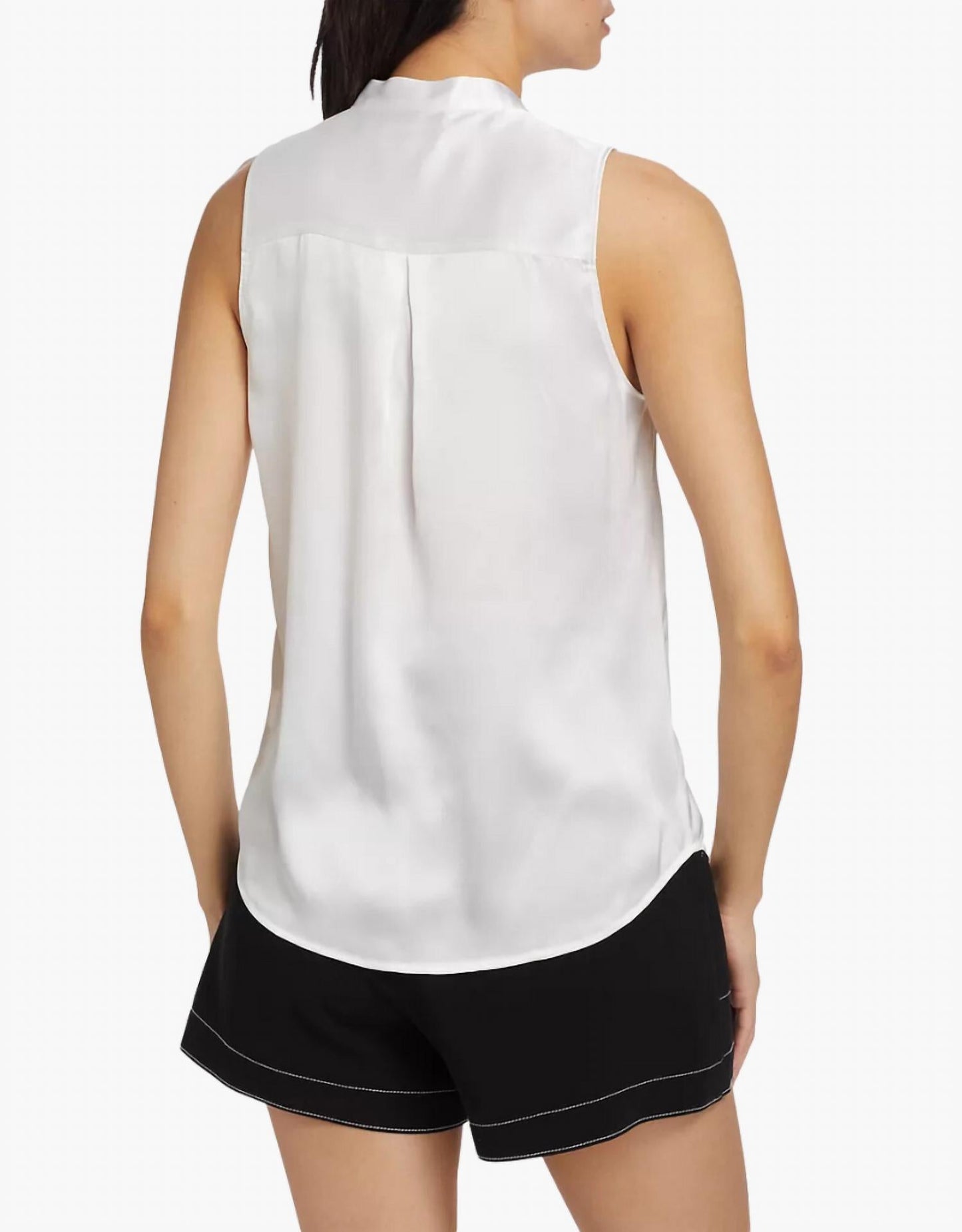 L'Agence - Hendrix Banded Collar Sleeveless Blouse