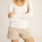 Project Social T - What's The Scoop Washed Rib Long Sleeve Top