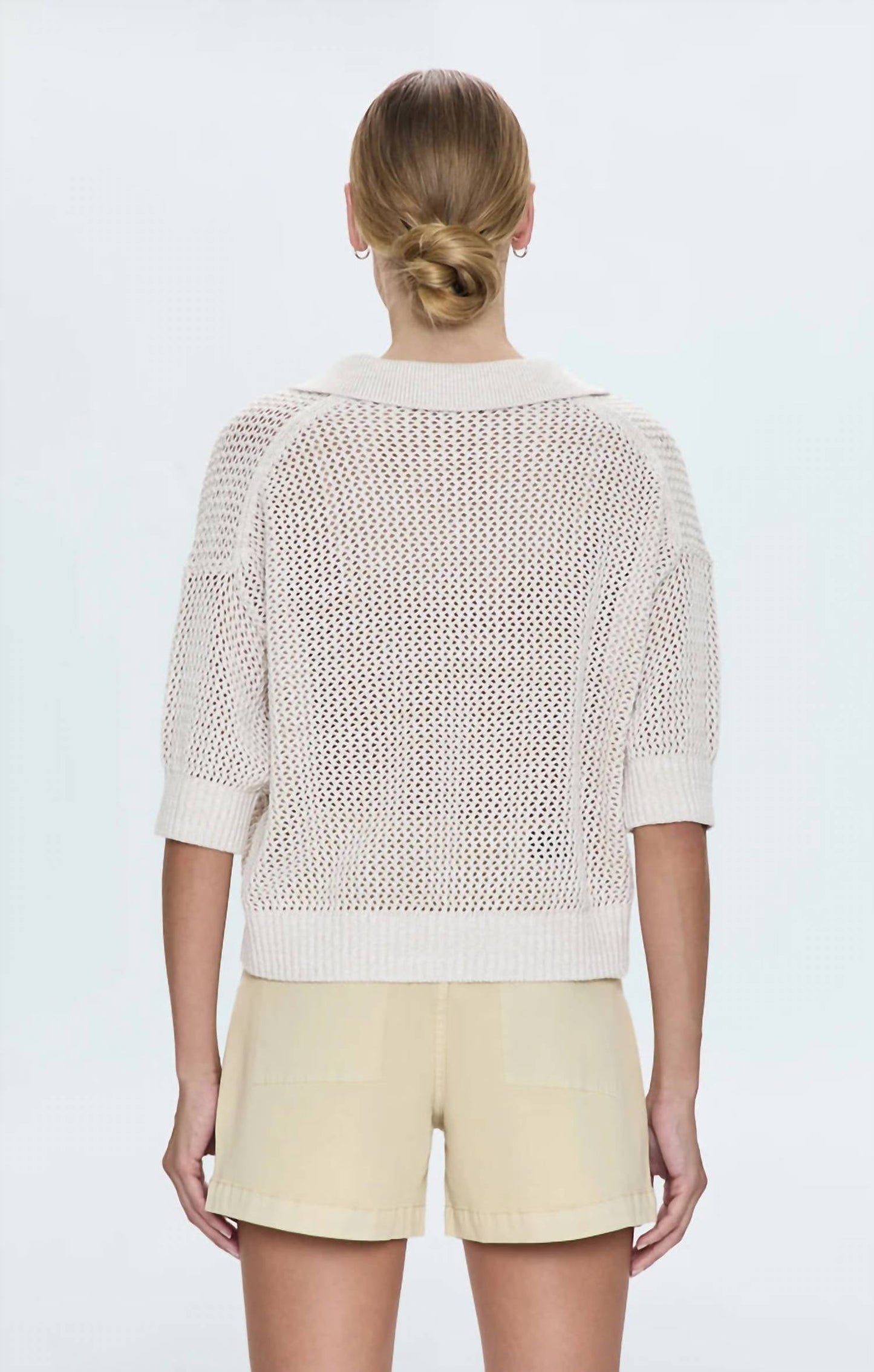 Pistola - Emma Open Knit Short Sleeve Polo