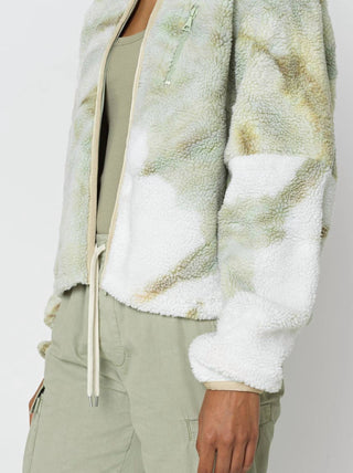 John Elliott - Patchwork Tie Dye Polar Fleece Zip Jacket