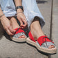 Numa By Spanians - Women's Fringes Wedge Sandal Narrow