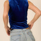 Project Social T - On Repeat Ruched Side Velvet Tank Top