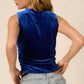 Project Social T - On Repeat Ruched Side Velvet Tank Top
