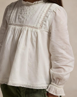 Polo Ralph Lauren - Embroidered Cotton Voile Top