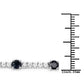 6.21 Carat Genuine Blue Sapphire and White Zircon .925 Sterling Silver Bracelet