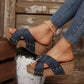 Trendsi - Open Toe Wedge Sandals