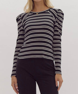 Entro - This Is The Life Striped Knit Top