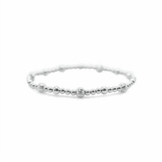 Stia - Diamond Cut & Plain 3 To 1 Stretch Bracelets