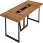 Conference Table For 8 - 10 People With Cable Management - Brown / Black