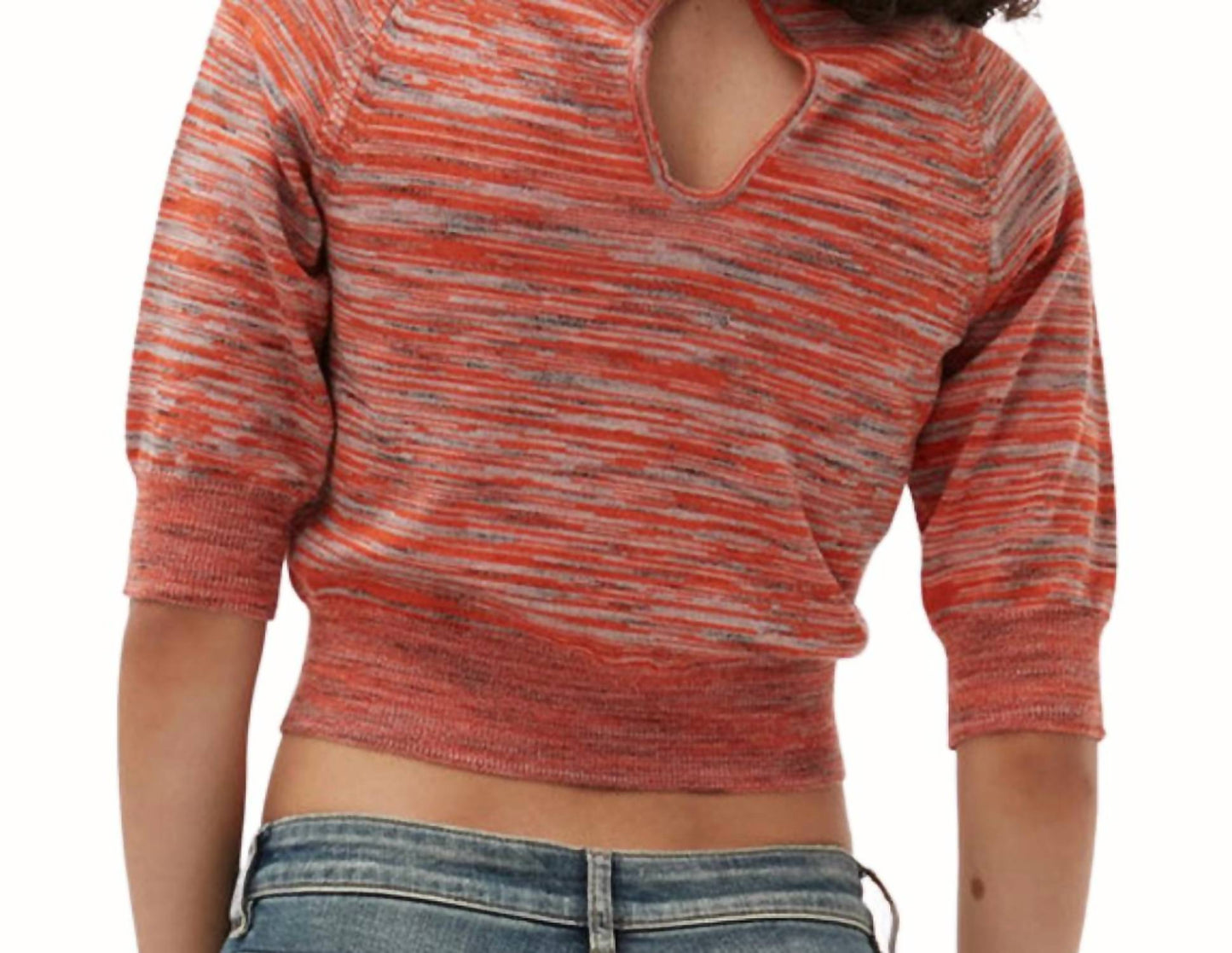 Ganni - Merino Mouline Cropped Top