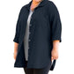 On The Plus Side - Long Sleeve Collar Button Up Shirt - Plus Size