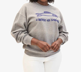 Clare V. - Cotton Sweatshirt With Sardines
