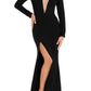 Dress The Population - Amber Plunging Neckline Gown