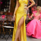 Sherri Hill - Fitted Strapless Gown With Side Cut Outs