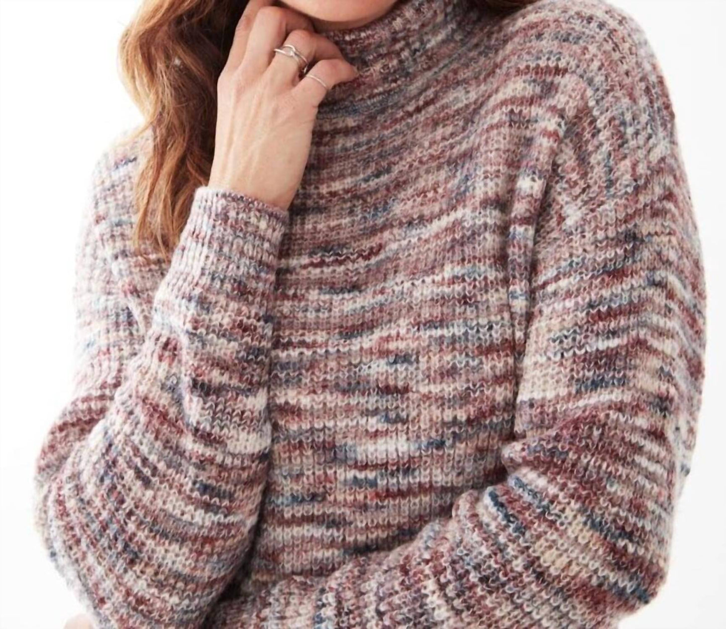 Fdj - MOCK NECK SPACE DYE SWEATER