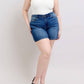 Judy Blue - High Rise Two Button Mid Length Dad Denim Short