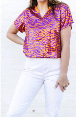 Mary Square - Diane Sequin Gameday Top