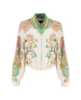 Etro - Women's Print Cropped Bomber Jacket