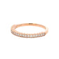 Aamiaa - 0.25 Carat Natural Diamond Half Eternity Band Ring - Size 6.5