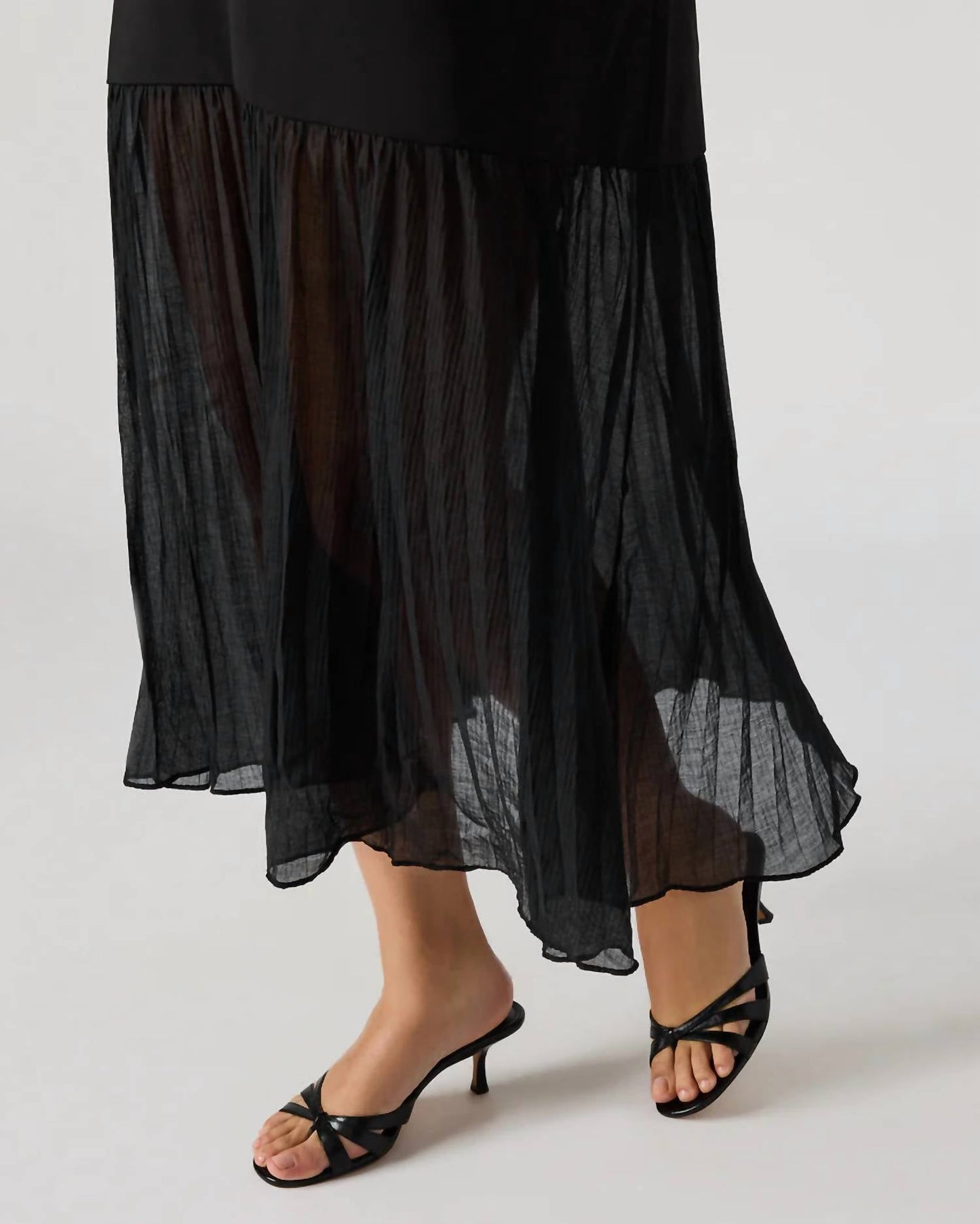Steve Madden - Paris Flowy Sheer Bottom Maxi Dress