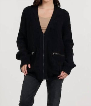 Vintage Havana - Zip Front Utility Cardigan