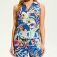 Fdj - Printed Eyelet Sleeveless Shirt