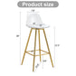 Stylish Upholstered Bar Chairs with Metal Legs