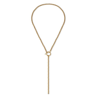 Eklexic - Women's Micro Royal Rolo Toggle Lariat Necklace