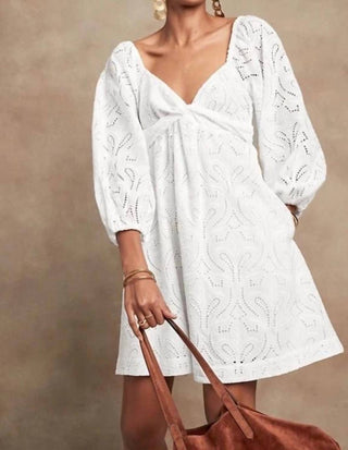 Banana Republic - Eyelet Twist Mini Dress