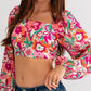 Le Lis - Painted Petals Crop Top