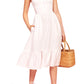 Reformation Dolci Sleeveless Ruffle Hem Dress, Size 4 in White at Nordstrom