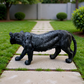 Simulated Black Tiger Resin Garden Statue