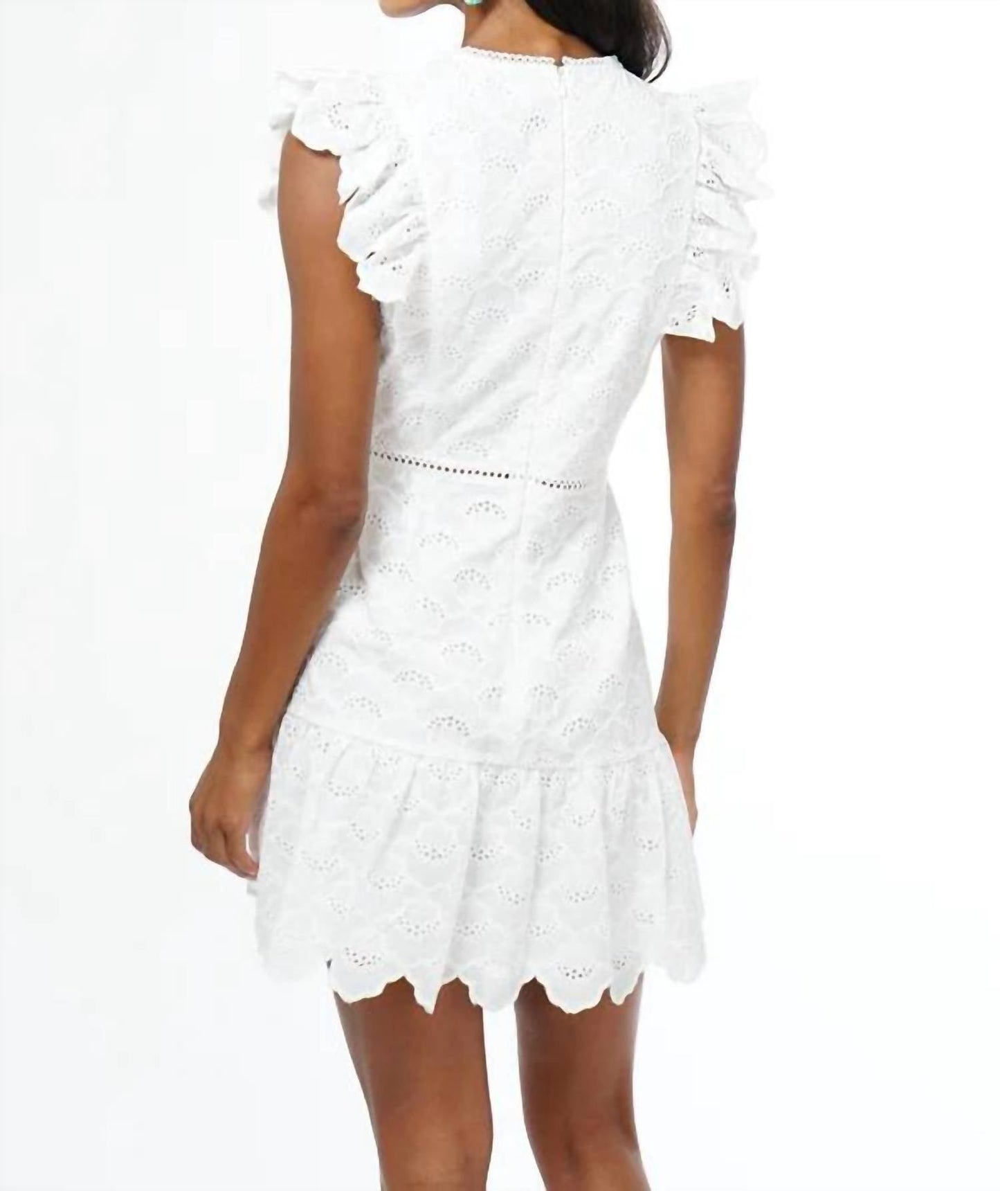 Adelyn Rae - Nisha Eyelet Embroidered Mini Dress