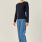2.7 August Apparel - Gold Button Knit Top