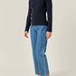 2.7 August Apparel - Gold Button Knit Top