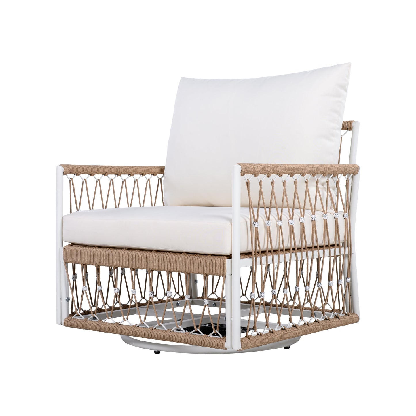 Set of 2 360° Swivel Bohemian Outdoor Lounge Chairs