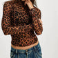 Free People - Charlie Leopard Printed Mesh Top
