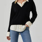 Astr - Jianna Mixed Media Layered Sweater