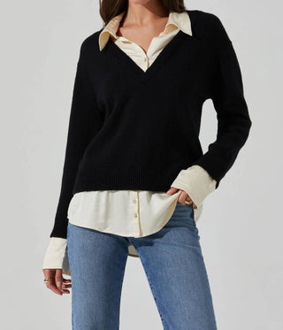 Astr - Jianna Mixed Media Layered Sweater