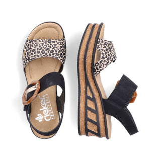 Rieker - Women's Multi Strap Wedge Sandal