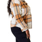 Double Take - Plaid Print Dropped Shoulder Shirt
